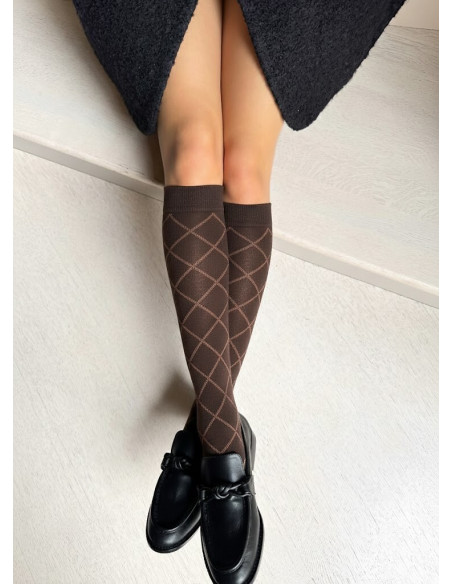 Veneziana kojinės iki kelių su mikrofibra