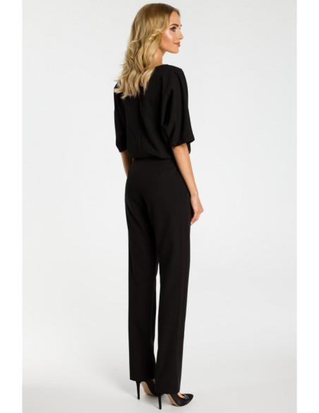 M334 Kombinezonas su laisva viršutine dalimi - juodas