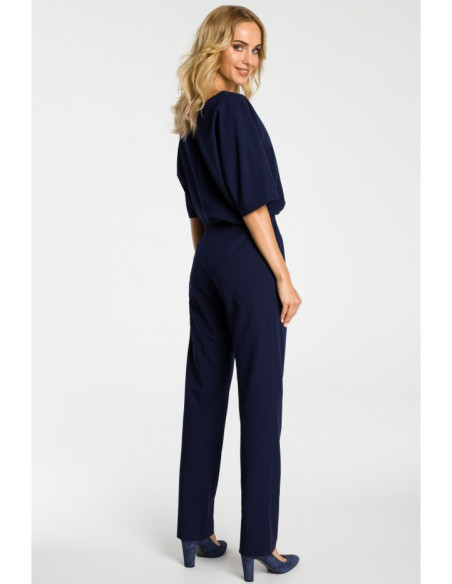 M334 Kombinezonas su laisva viršutine dalimi - tamsiai mėlynas