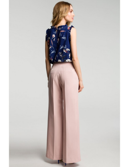 M378 Plačios kelnės - pudros mėlyna