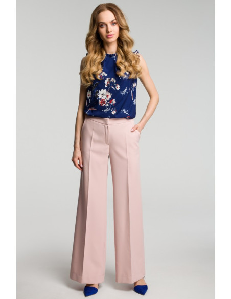 M378 Plačios kelnės - pudros mėlyna