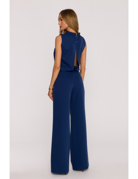 M382 Kombinezonas be rankovių - tamsiai mėlynas