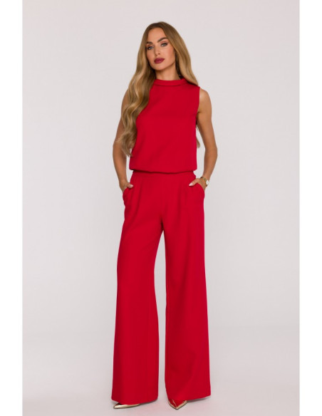 M382 Kombinezonas be rankovių - raudonas