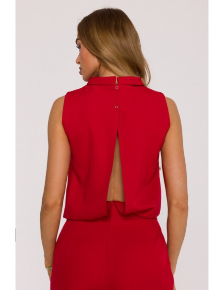 M382 Kombinezonas be rankovių - raudonas