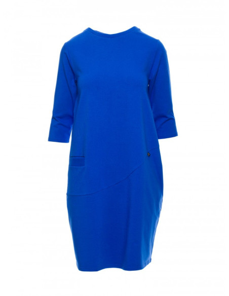 B083 Moteriška "bomber" suknelė - rugiagėlių mėlyna