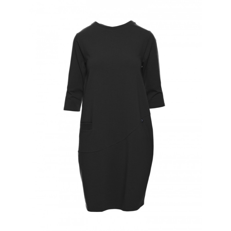 B083 Moteriška "bomber" suknelė - juoda 2