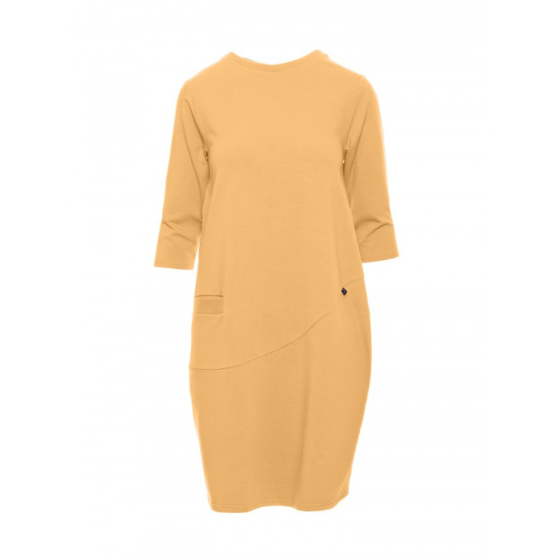 B083 Moteriška "bomber" suknelė - geltona 2