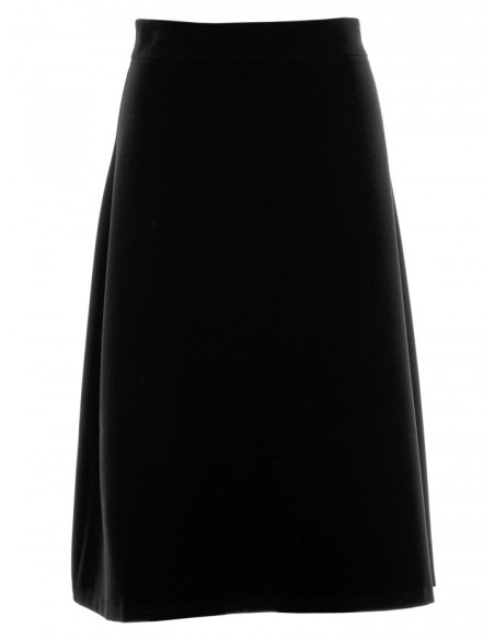S133 Platėjantis midi sijonas - juodas