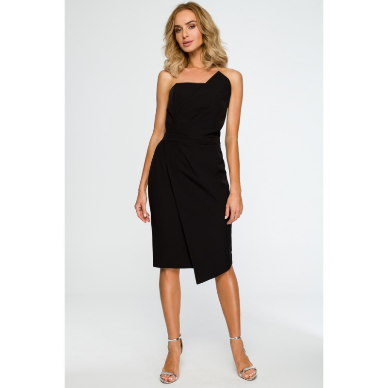 M409 Korsetinė suknelė - juoda