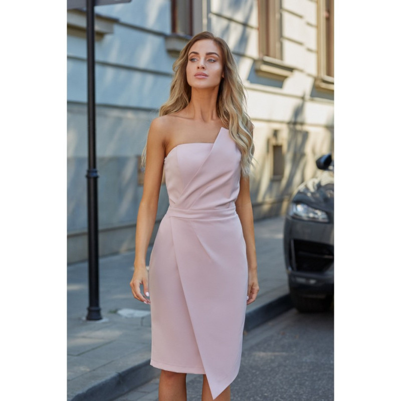 M409 Korsetinė suknelė - pudros mėlyna