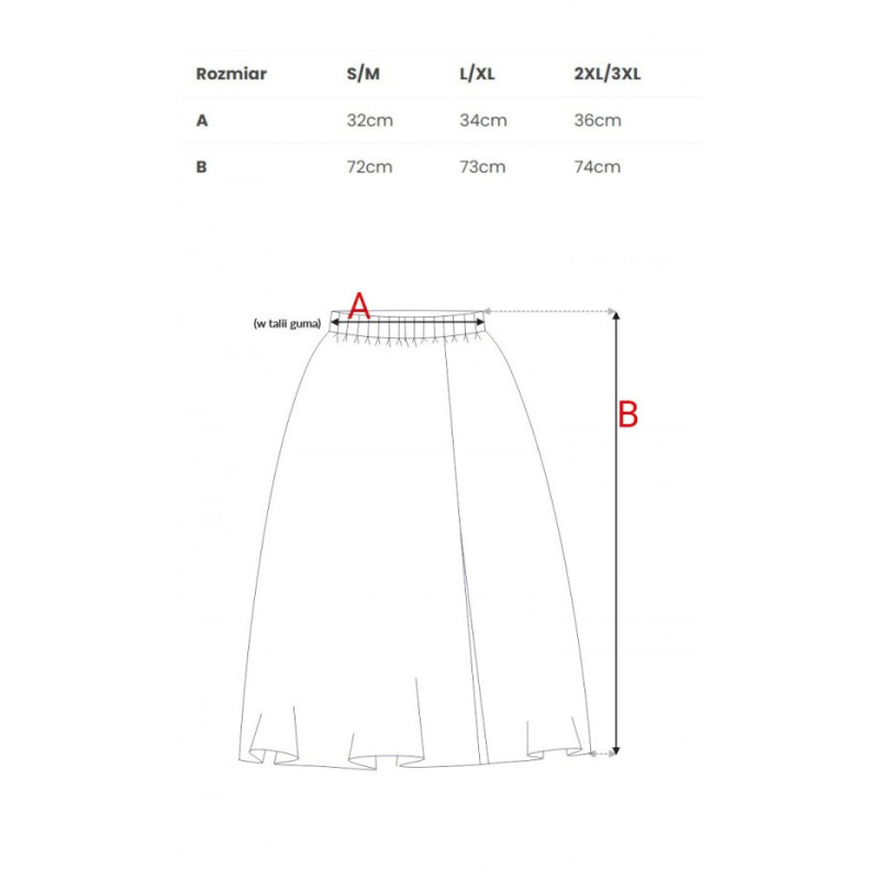 B130 Platėjantis midi sijonas - juodas 2