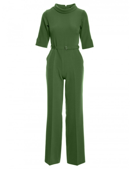M463 Jumpsuit with a stand-up collar - green