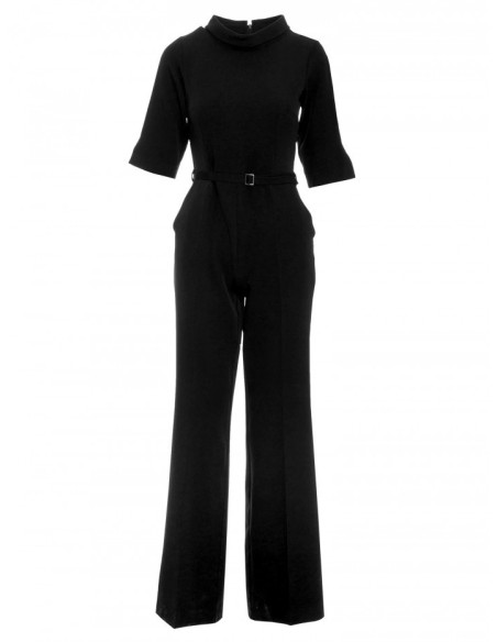 M463 Jumpsuit with a stand-up collar - black