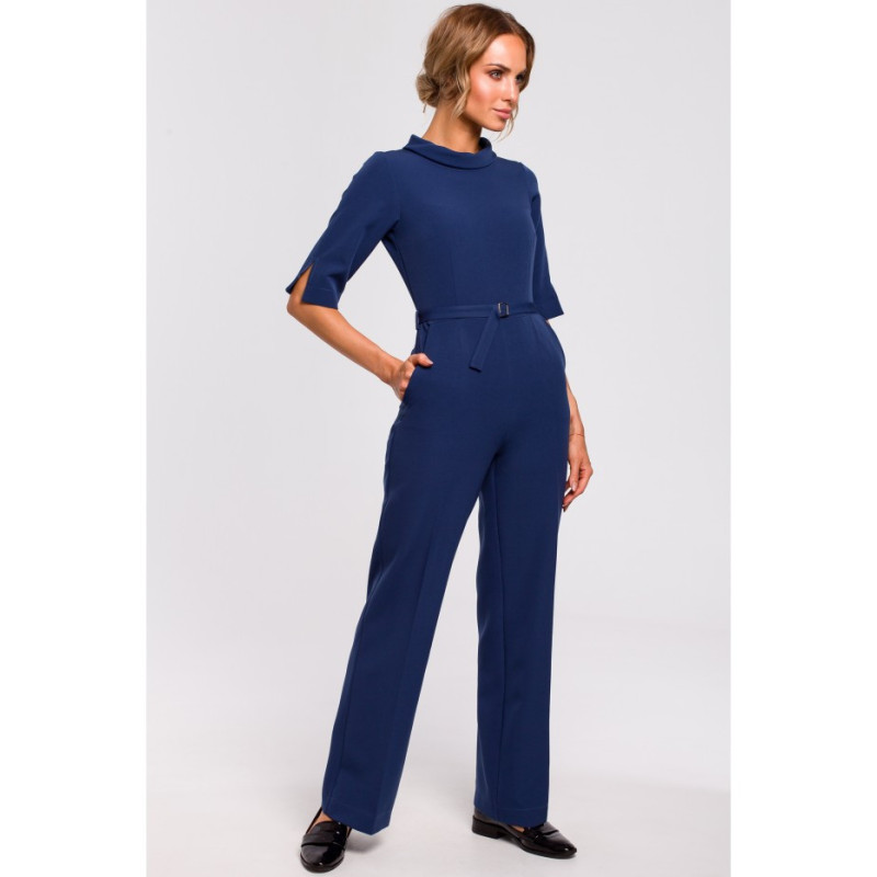 M463 Jumpsuit with a stand-up collar - navy blue