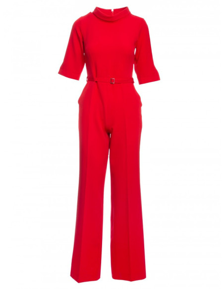 M463 Jumpsuit with a stand-up collar - red