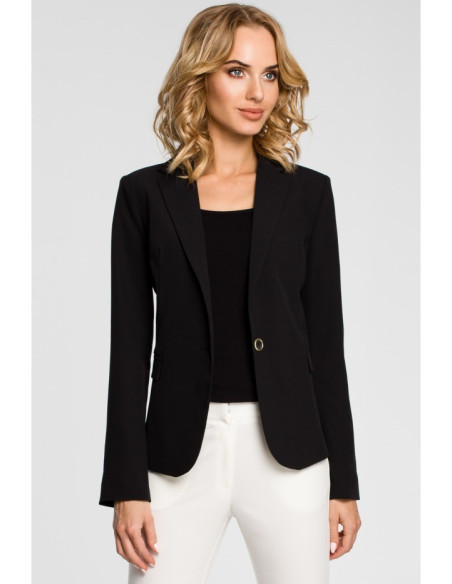 M051 Elegantiška moteriška striukė - juoda