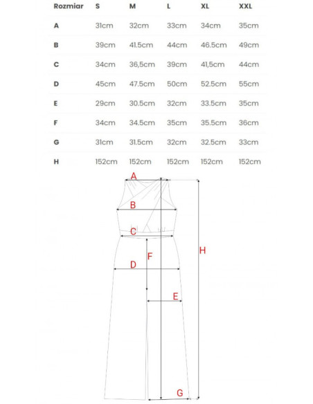 K029 Kombinezonas su sukryžiuota viršutine dalimi - raudonas
