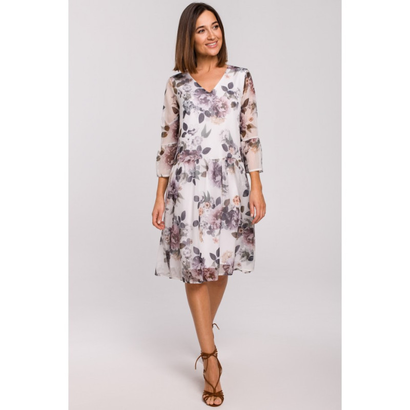 S214 Šifoninė suknelė su pažemintu liemeniu - 1 modelis