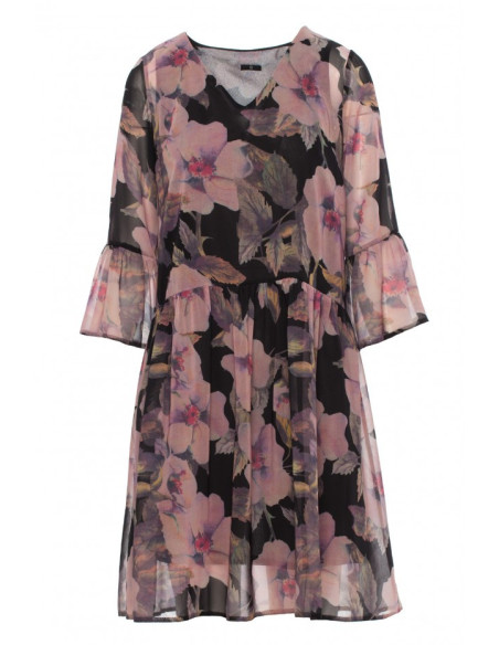 S214 Šifoninė suknelė su pažemintu liemeniu - 3 modelis