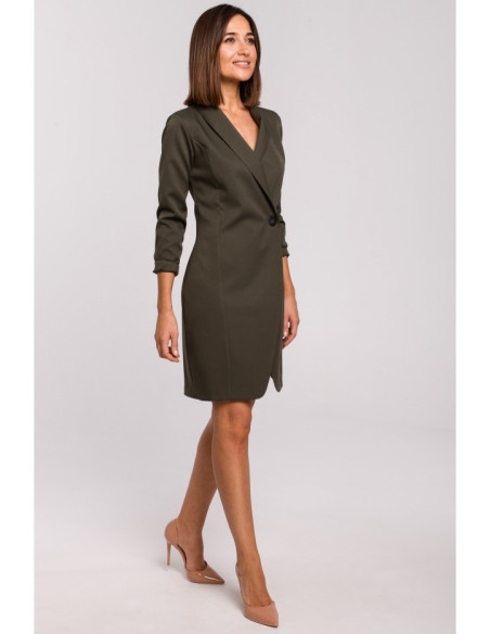 S217 Striukė suknelė - chaki spalvos