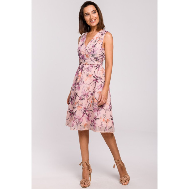 S225 Šifoninė suknelė be rankovių - 2 modelis