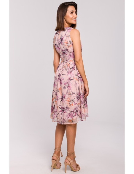 S225 Šifoninė suknelė be rankovių - 2 modelis