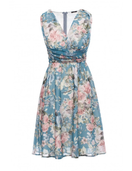 S225 Šifoninė suknelė be rankovių - 4 modelis