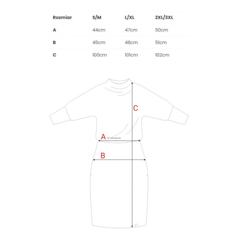 B175 Prigludusi suknelė kimono rankovėmis - juoda 2