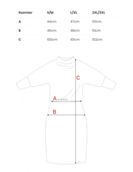 B175 Prigludusi suknelė kimono rankovėmis - tamsiai žalia
