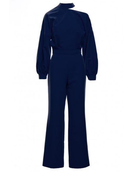 M528 Kombinezonas su bufetinėmis rankovėmis - tamsiai mėlynas