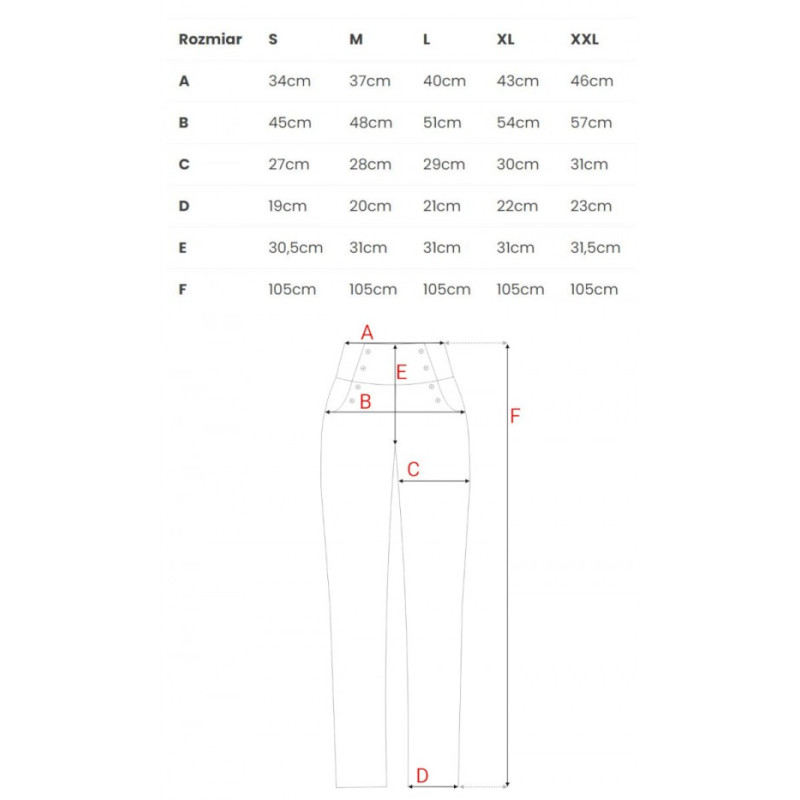 M530 High waisted trousers with decorative press studs -... 2