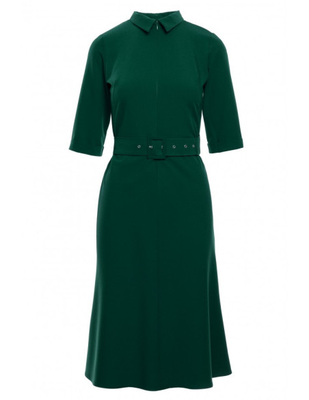 Tamsiai žalia suknelė