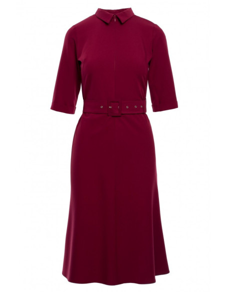 Bordo spalvos suknelė