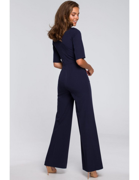 Elegantiškas, tamsiai mėlynas kombinezonas