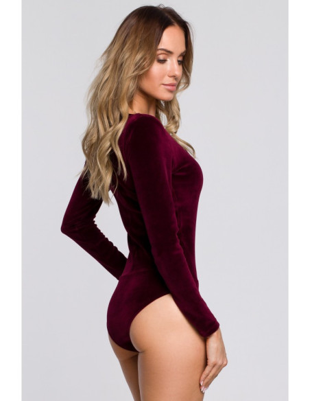 Bordo spalvos, veliūrinė glaustinukė