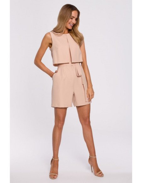 Rusvas trumpas kombinezonas