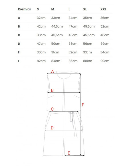 Rusvas trumpas kombinezonas