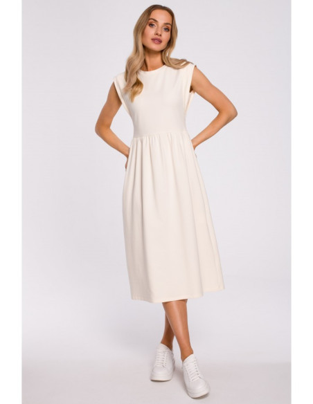 Kreminės spalvos suknelė