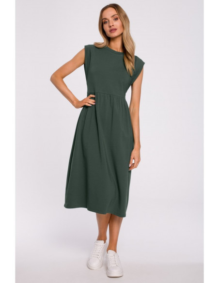 Tamsiai žalia suknelė