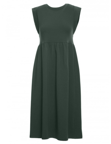 Tamsiai žalia suknelė