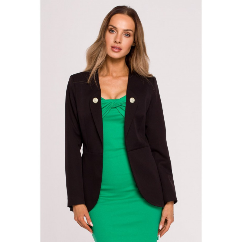 Juodas švarkelis su sagomis