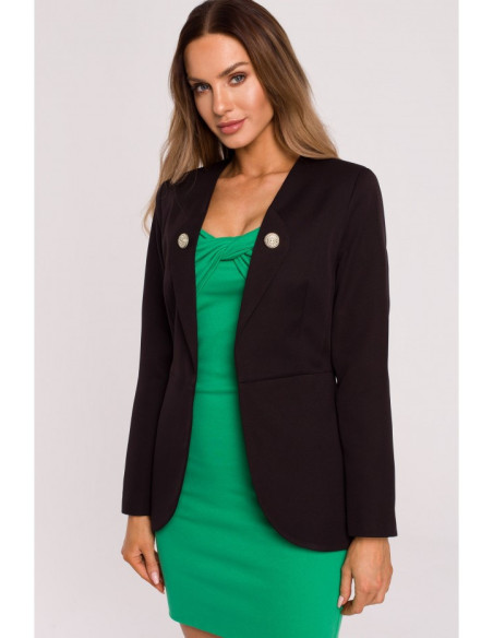 Juodas švarkelis su sagomis