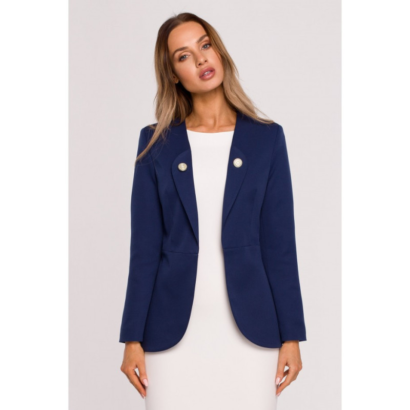 Tamsiai mėlynas švarkelis su sagomis