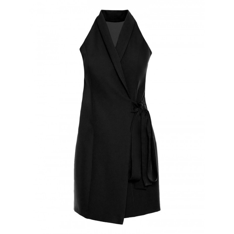 M747 Blazer dress with a tie detail - black 2