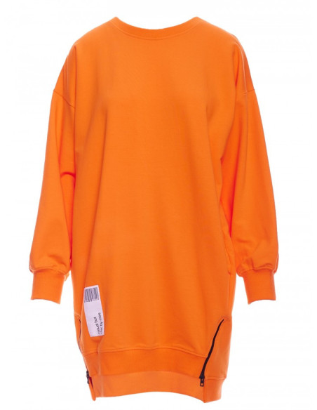 Oranžinis megztinis su užtrauktukais