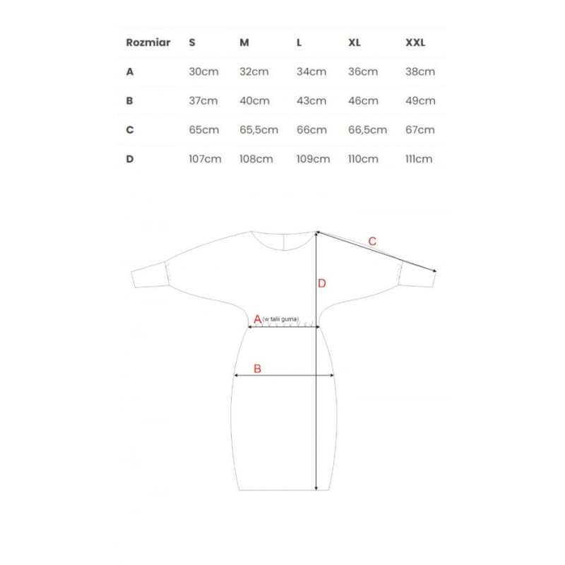 M690 Knit dress in combination of plain - red 2