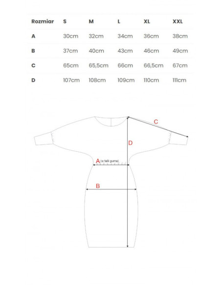 M690 Knit dress in combination of plain - red