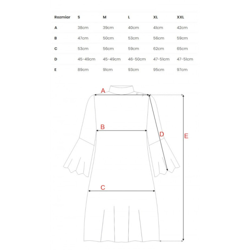 M698 A line dress with angel sleeves - powder 2