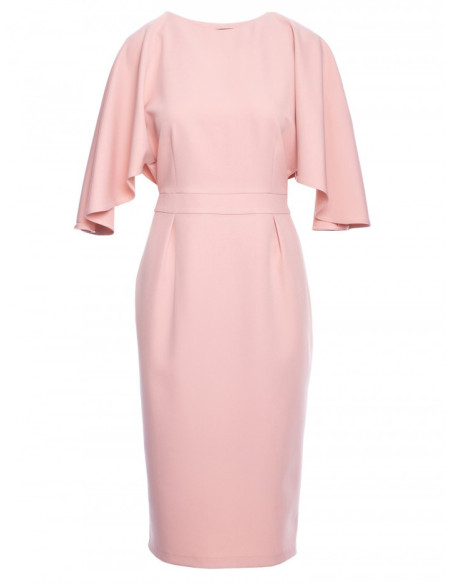 M700 Sheath dress with kimono sleeves - powder