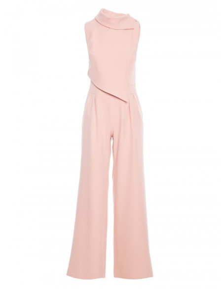 M702 Sleeveless jumpsuit with double layer top - powder